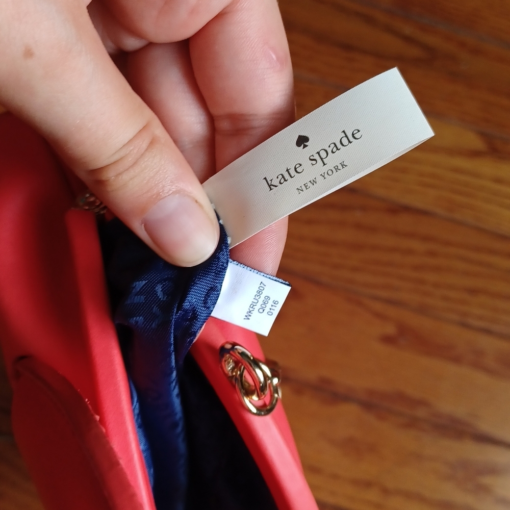 KATE SPADE Make a Splash Geranium Crab Crossbody Novelty Purse Handbag Red RARE - Picture 11 of 13